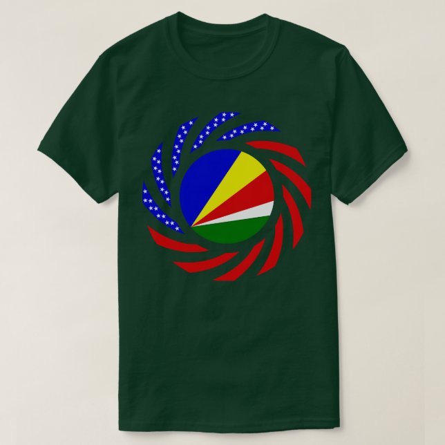 Seychelles American Multinational Patriot Flag T-Shirt (Design Front)