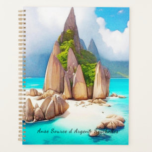 Seychelles Beach Art Ocean Lover Planner