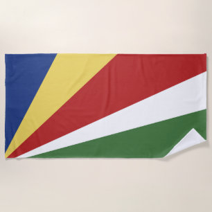 Seychelles flag beach towel