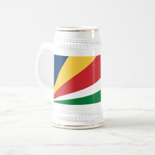 Seychelles Flag Beer Stein