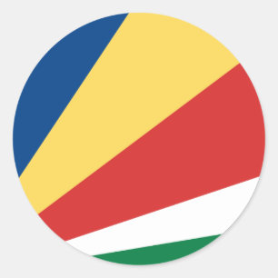 Seychelles Flag Classic Round Sticker