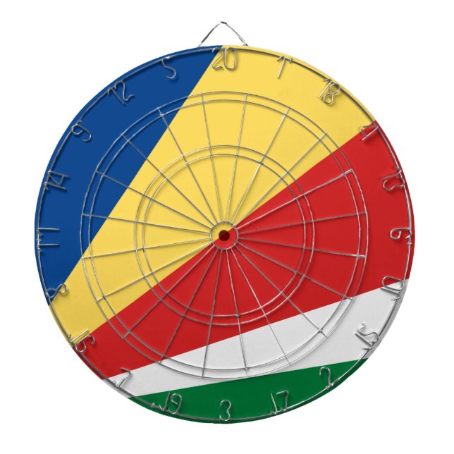Seychelles Flag Dartboard (Front)