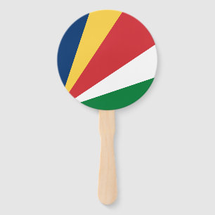 Seychelles Flag Hand Fan