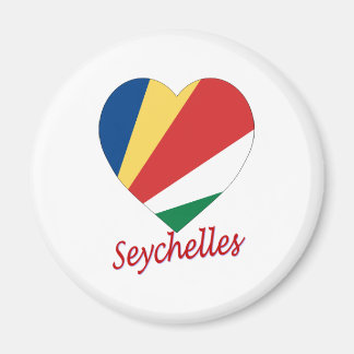 Seychelles Flag Heart Magnet