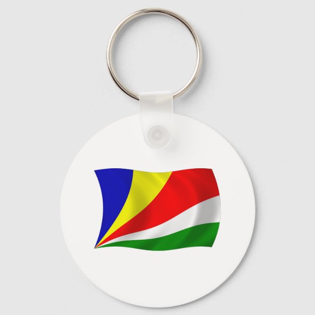 Seychelles Flag Keychain (Front)