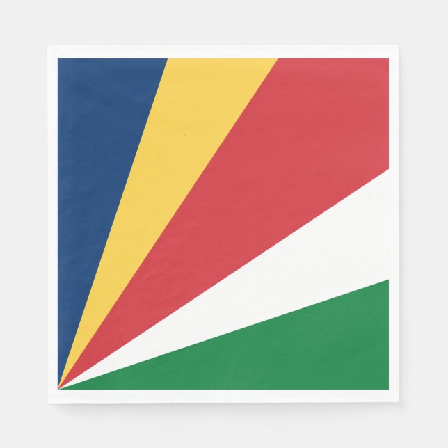 Seychelles Flag Napkin (Front)