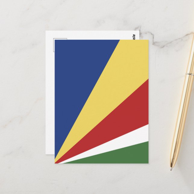 Seychelles flag postcard (Front/Back In Situ)