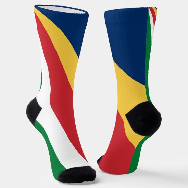 Seychelles Flag Socks (Angled)
