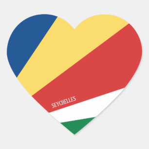 Seychelles Flag Splendid Patriotic Heart Sticker