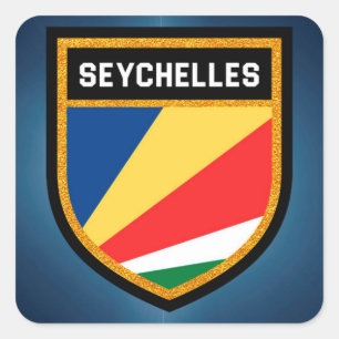 Seychelles Flag Square Sticker