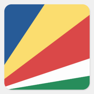 Seychelles Flag Square Sticker