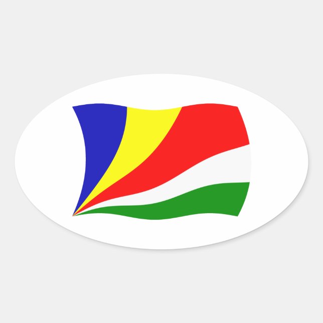 Seychelles Flag Sticker (Front)