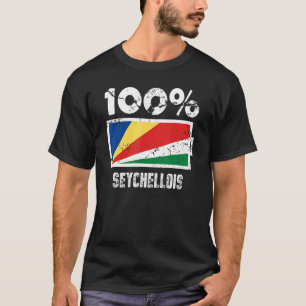 Seychelles Flag Support 100 Seychellois Battery Po T-Shirt
