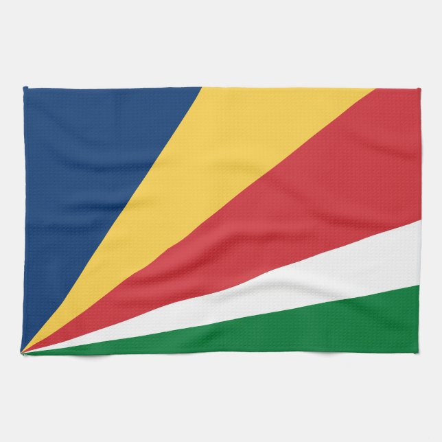 Seychelles Flag Tea Towel (Horizontal)