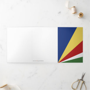 Seychelles flag Tri-Fold card