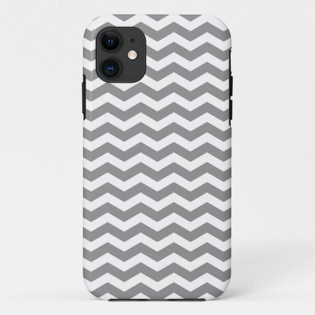 Seychelles Grey Wave Chevron Case-Mate iPhone Case (Back)