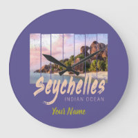 Seychelles Indian Ocean vintage sunset souvenir