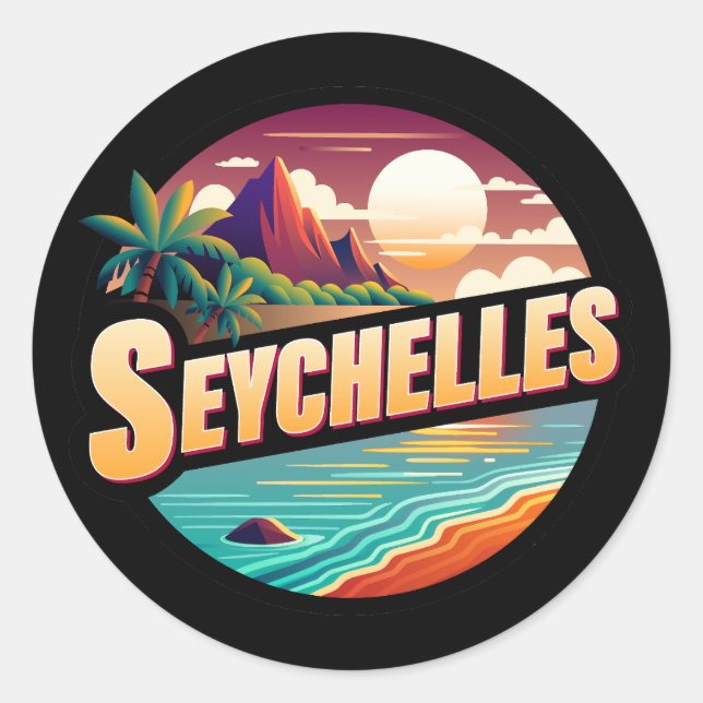 Seychelles Islands Indian Ocean Classic Round Sticker (Front)