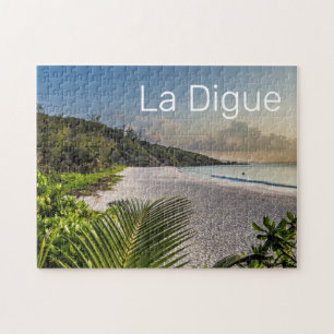 Seychelles La Digue Sunset Beach Holiday Souvenir Jigsaw Puzzle