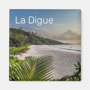 Seychelles La Digue Sunset Beach Holiday Souvenir  Magnet