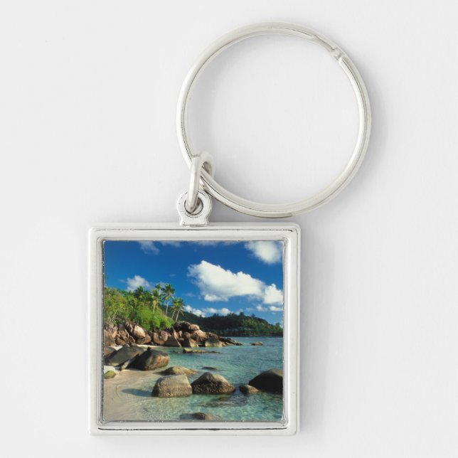 Seychelles, Mahe Island, Anse Royale Beach. 3 Key Ring (Front)
