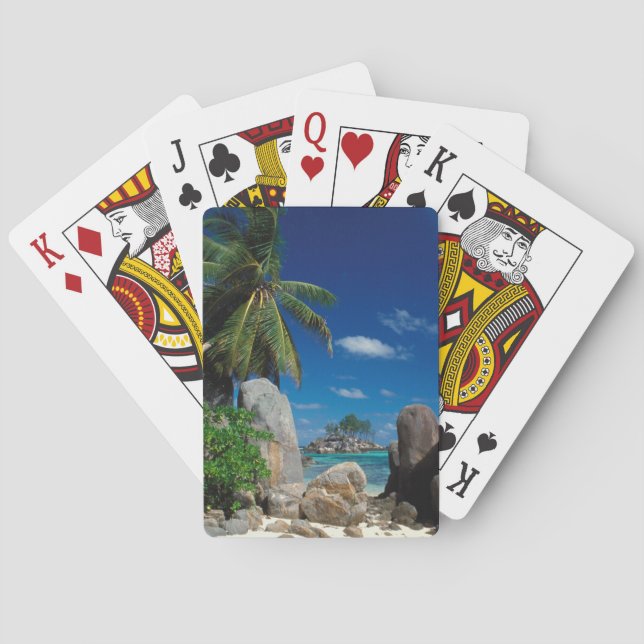Seychelles, Mahe Island, Anse Royale Beach. Playing Cards (Back)