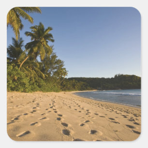 Seychelles, Mahe Island, Anse Takamaka beach, 2 Square Sticker