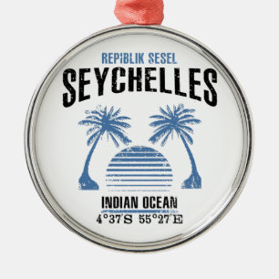 Seychelles Metal Tree Decoration