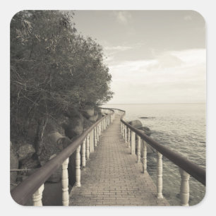 Seychelles, Praslin Island, Anse Bois de Rose, Square Sticker