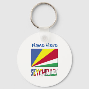 Seychelles Seychellois Flag Blue Personalisation Key Ring