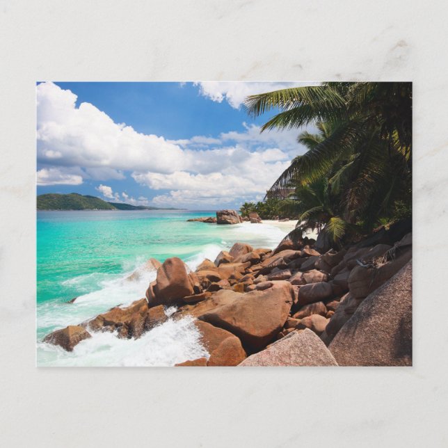 Seychelles. Stone's coastline Postcard (Front)