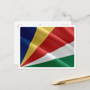 Seychelles - Waving Flag - Postcard