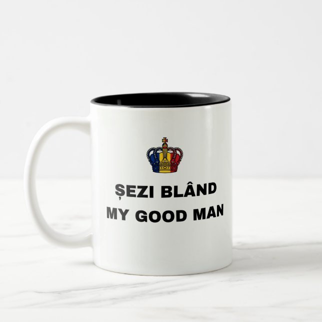 ȘEZI BLÂND, MY GOOD MAN Two-Tone COFFEE MUG (Left)