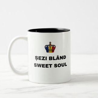ȘEZI BLÂND, SWEET SOUL Two-Tone COFFEE MUG