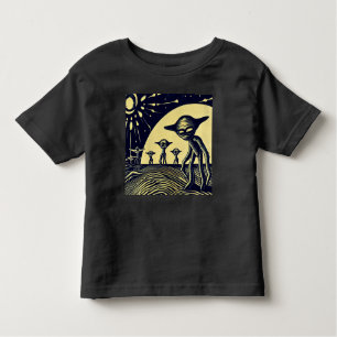 SF - Aliens On A Strange Planet Woodcut 2 Toddler T-Shirt