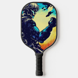 SF Anime Hero - Woodcut (2) Pickleball Paddle