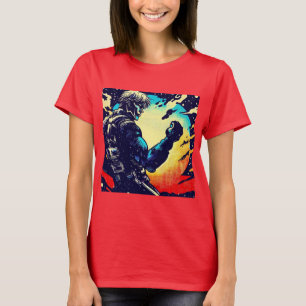 SF - Anime Hero Woodcut 2 T-Shirt
