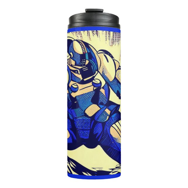 SF - Anime Hero Woodcut 4 Thermal Tumbler (Front)