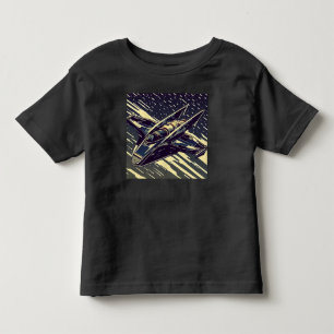 SF - Anime Starfighter Woodcut 4 Toddler T-Shirt