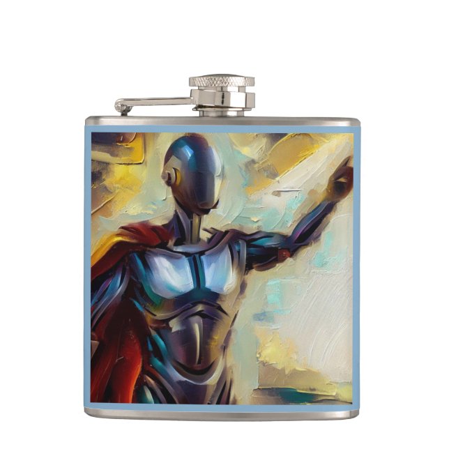 SF - Artificial Intelligence Hero 4 Hip Flask (Front)