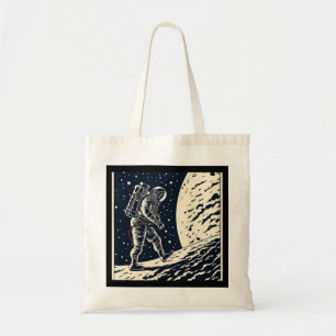 SF - Astronaut on Spacewalk Woodcut 1 Tote Bag