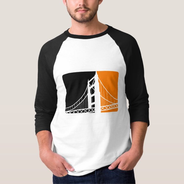 SF Bay 3/4 Sleeve Raglan T-Shirt (Front)
