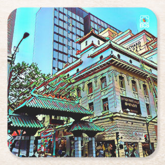 SF Chinatown Gate Square Coasters