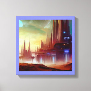 SF City On a Strange Planet 1 Canvas Print