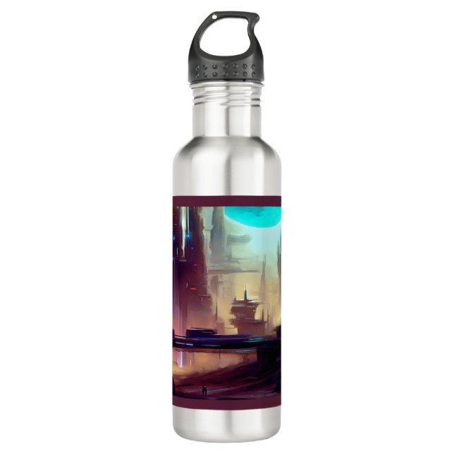 SF City On a Strange Planet 3 710 Ml Water Bottle (Front)