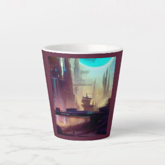 SF City On a Strange Planet 3 Latte Mug