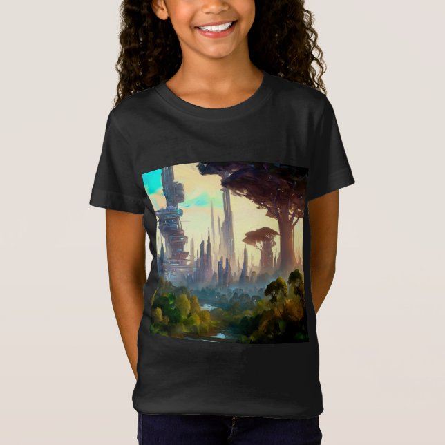 SF - City On Forest Planet 1 T-Shirt (Front)