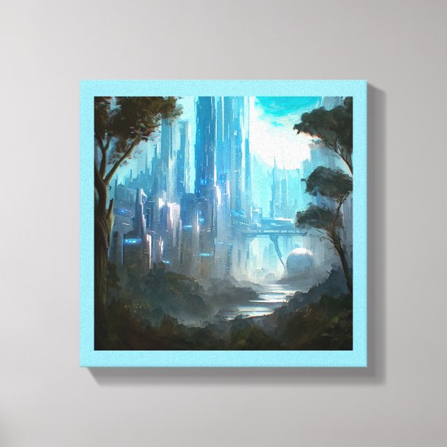 SF - City On Forest Planet 2 Canvas Print (Front)