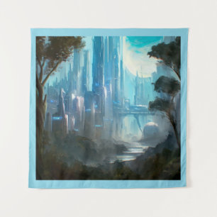 SF - City On Forest Planet 2 Tapestry