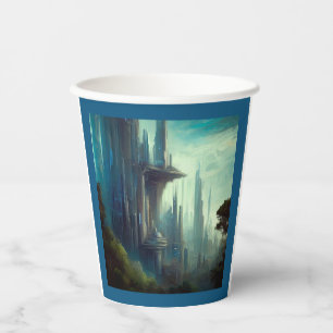 SF - City On Forest Planet 3 Paper Cups